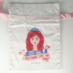 Sephora Best Things in Life Drawstring Cloth MakeUp Delicates Travel Bag New